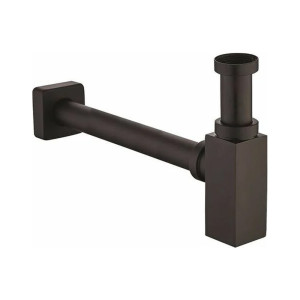 Siphon cubique Noir Mat pour vasque Trend et Strucrura