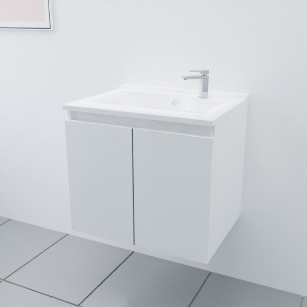 Caisson simple vasque PROLINE 60 - Blanc brillant
