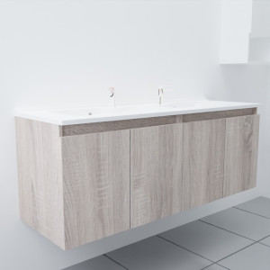 Caisson double vasque PROLINE 140 - Cambrian oak