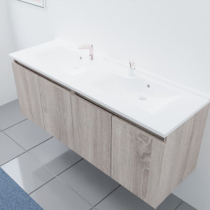 Caisson double vasque PROLINE 140 - Cambrian oak