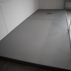 Receveur de douche 170x70 cm extra plat - gris ciment - DIAMANT
