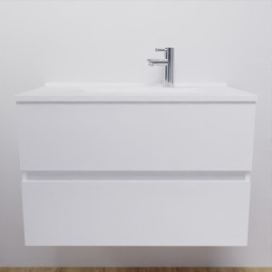 Caisson simple vasque ROSALY 80 - Blanc brillant