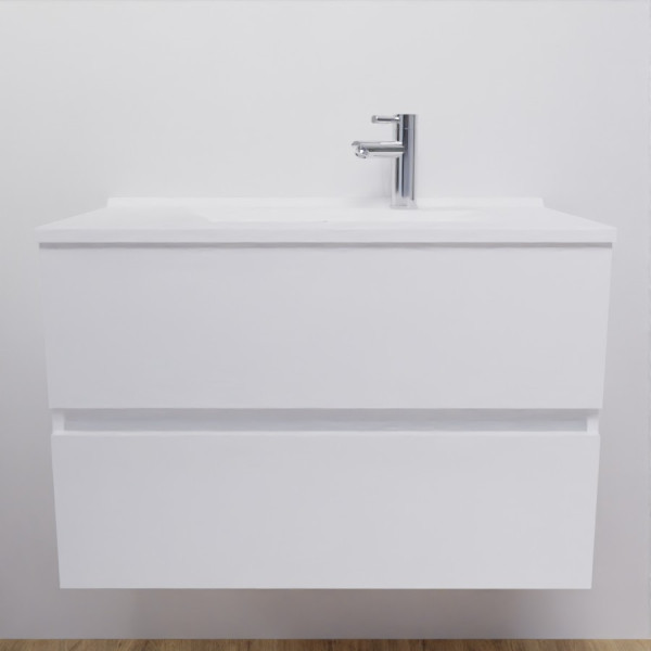 Caisson simple vasque ROSALY 80 - Blanc brillant