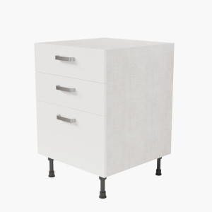 Meuble de cuisine bas - Casserolier- 60 cm - Blanc