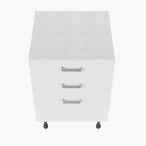 Meuble de cuisine bas - Casserolier- 60 cm - Blanc