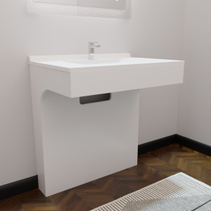 Caisson simple vasque PMR EPURE 80 - Blanc brillant