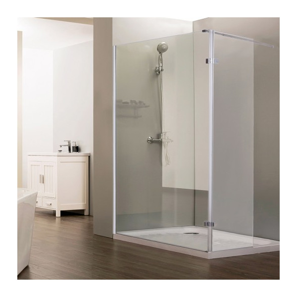 Paroi de douche fixe STURDY verre 10 mm avec retour - 120+40 x 200 cm