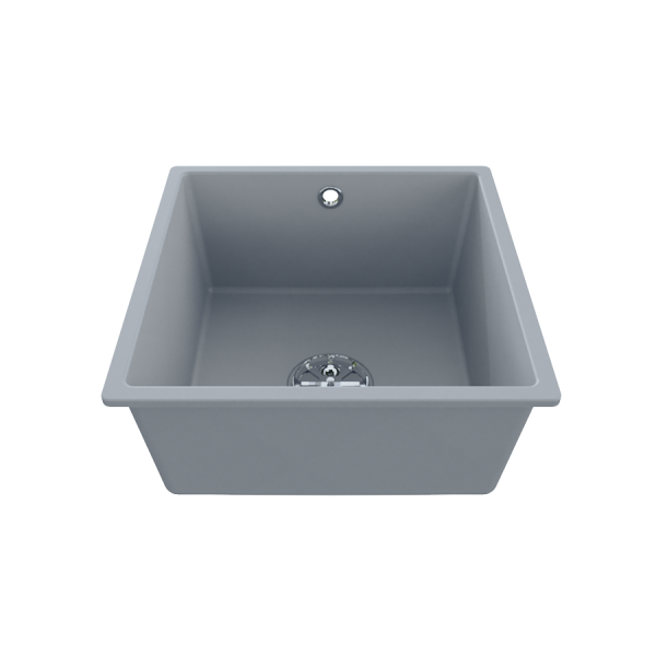Cuve EVISTONE à encastrer ou à fixer par dessous 44x44 cm - Cromo