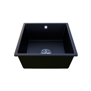 Cuve EVISTONE à encastrer ou à fixer par dessous 44x44 cm - Nero