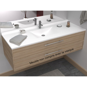 Plan simple vasque en résine de synthèse RÉSIPLAN - 140 cm