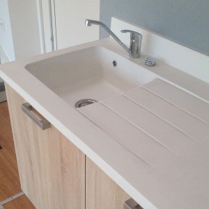 Kitchenette K07 - 120cm avec emplacement frigo top et micro-ondes