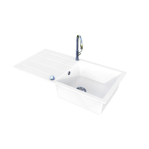 Évier EVISTONE avec 1 bac + égouttoir 86cm - Snova