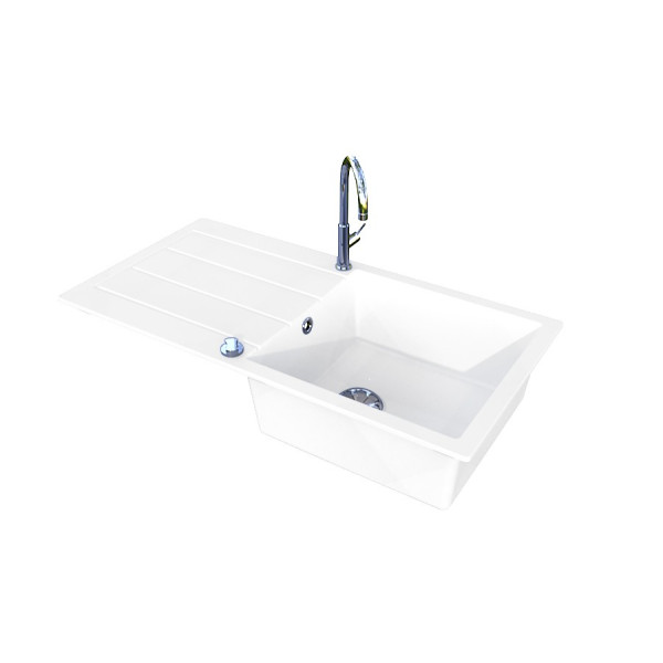 Évier EVISTONE avec 1 bac + égouttoir 86cm - Snova