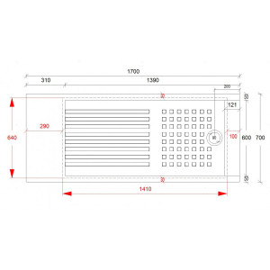 Receveur de douche blanc découpable 3.5cm OASIS - 170x70cm