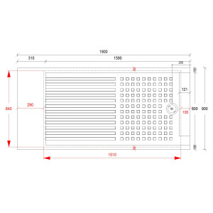 Receveur de douche blanc découpable 3.5cm OASIS - 190x90cm
