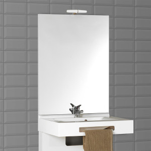 Miroir MIRCOLINE avec applique lumineuse -  80x105cm