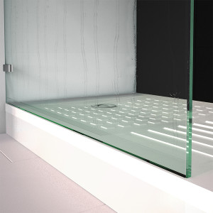 Receveur de douche blanc découpable 3.5cm OASIS - 190x90cm