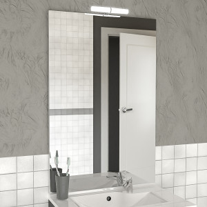 Miroir MIRCOLINE avec applique lumineuse -  70x105cm