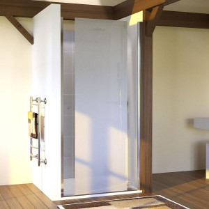 Porte de douche sablé pivotante SANDY sans cadre 80 cm - 6mm