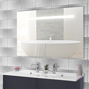 Miroir ELEGANCE 120x80 cm - rétro-éclairant à LED et interrupteur sensitif