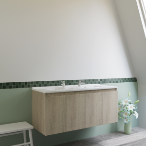 Caisson double vasque PROLINE 120 - Cambrian oak