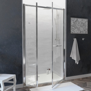 Porte de douche OCEANE 120 PMR Droite - pivotante double
