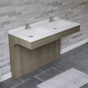 Caisson double vasque ALTEA 140 - Décor vienna