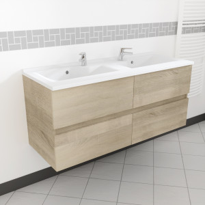 Caisson double vasque ROSALY 120 - Cambrian oak