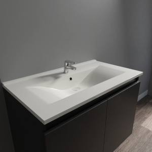 Plan vasque en céramique CÉRAPLAN - 80 cm