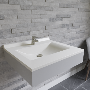 Plan simple vasque en résine de synthèse RÉSIPLAN - 60 cm