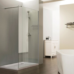 Paroi de douche fixe CALYPSO verre 8 mm - 80 cm