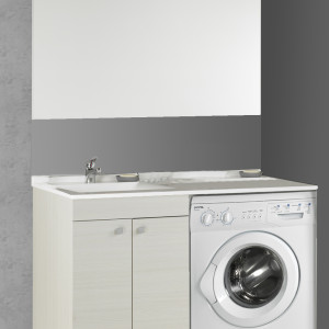 Plan vasque RÉSIPLAN - 105 cm avec vasque déportée à gauche