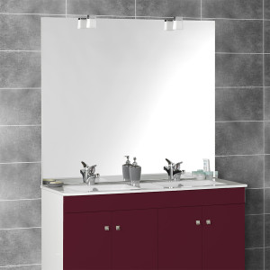 Miroir MIRCOLINE avec appliques lumineuses -  140x105cm