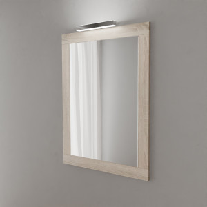 Miroir MIRALT décor cambrian oak avec applique LED - 70x109 cm