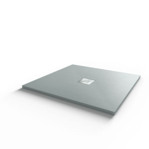 Receveur de douche 80x80 cm extra plat - gris ciment - DIAMANT