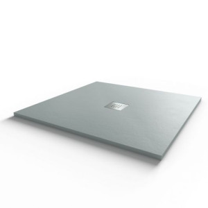 Receveur de douche 90x90 cm extra plat - gris ciment - DIAMANT