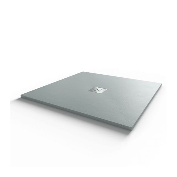 Receveur de douche 90x90 cm extra plat - gris ciment - DIAMANT