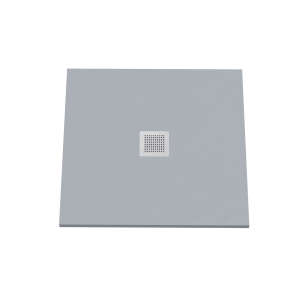 Receveur de douche 80x80 cm extra plat - gris ciment - DIAMANT