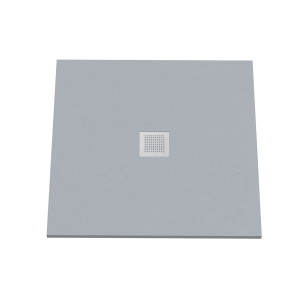 Receveur de douche 90x90 cm extra plat - gris ciment - DIAMANT