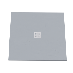 Receveur de douche 100x100 cm extra plat - gris ciment - DIAMANT
