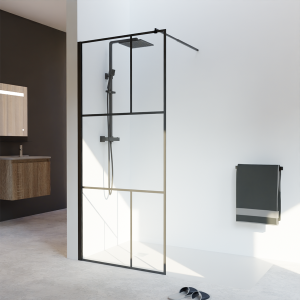 Paroi de douche fixe Atelia verre 8 mm - 90x200 cm