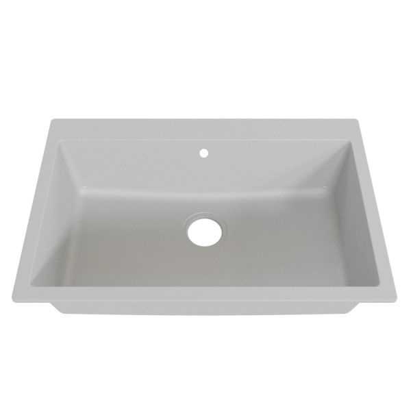 Cuve RESIROC - évier 1 bac sans égouttoir - 76 x 50 cm - Gris