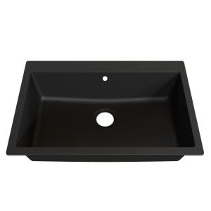 Cuve RESIROC - évier 1 bac sans égouttoir - 76 x 50 cm - Noire