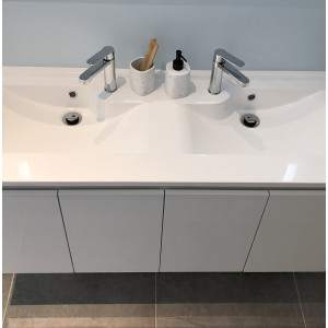 Caisson double vasque PROLINE 120 - Blanc brillant