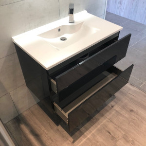 Caisson simple vasque ROSALY 80 - Gris brillant