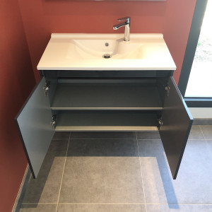 Caisson simple vasque PROLINE 70 - Gris brillant