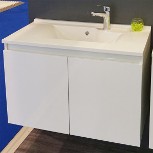 Meuble simple vasque PROLINE 80 cm - Blanc brillant