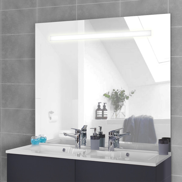Miroir MIRLUX 120x105 cm - rétro-éclairant à LED et interrupteur sensitif