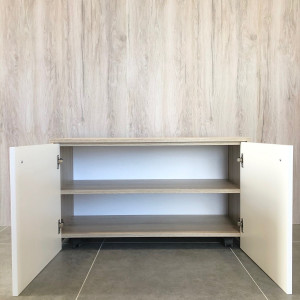 Caisson roulant ALTEA - 80 cm décor cambrian oak et portes blanches