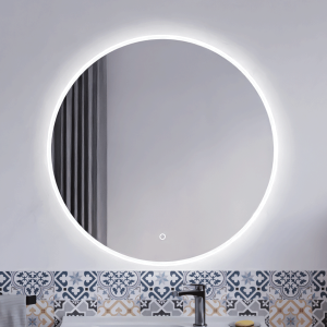 Miroir ONDE Ø 80cm - éclairage LED, système anti-buée et interrupteur sensitif
